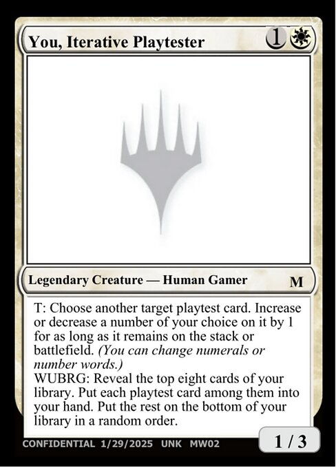 You, Iterative Playtester